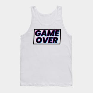 Game over text gamer design Tank Top